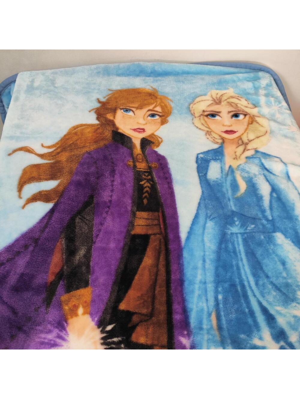 Disney Frozen Elsa Plush Throw Blanket Blue